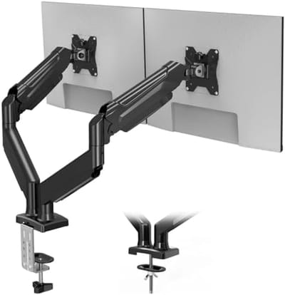 PromoHome Dual Monitor Arm - Verstelbare Monitorhouder voor Twee Schermen