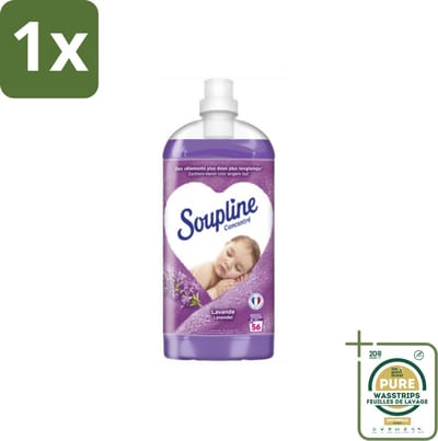 1 x Soupline - Wasverzachter - Lavendel - 56 Wasbeurten - 1.3L- Wasverzachter - Wasgoed Verzachten - Lavendel Geur - Wasgoed Verzorgen - Wasverzachter Lavendel