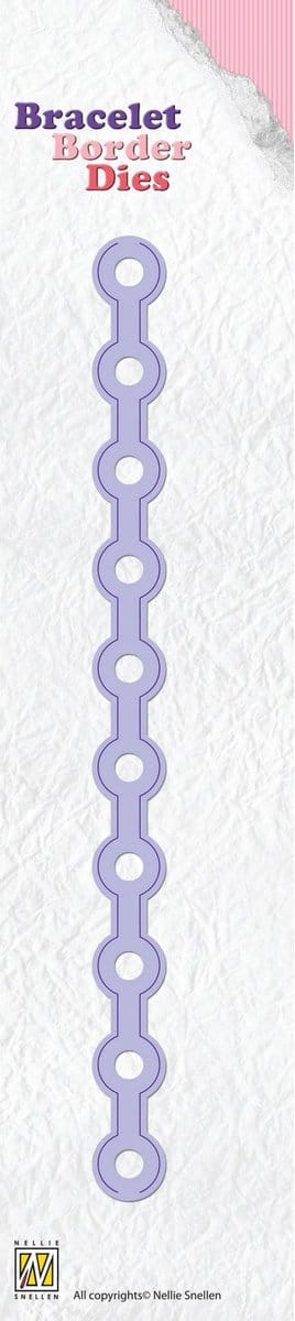 BBD009 - Nellie Snellen Bracelet Border Die - Chain with Circles - snijmal om armband te maken met schakels rond