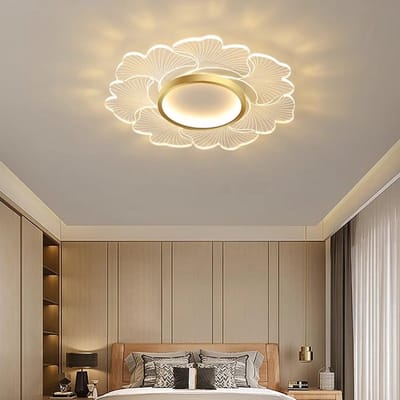 Moderne LED Plafondlamp Bloemenontwerp Dimbaar met Afstandsbediening - Warm tot Koud Licht voor Woonkamer en Slaapkamer