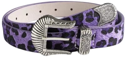 Western Riem - Luipaard Paars | Riemlengte 70-90 cm | Furry Imitatieleer | Fashion Favorite