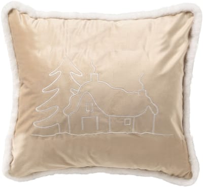 ALPES - kussenhoes 45x45 cm - kerst - Bleached Sand - beige