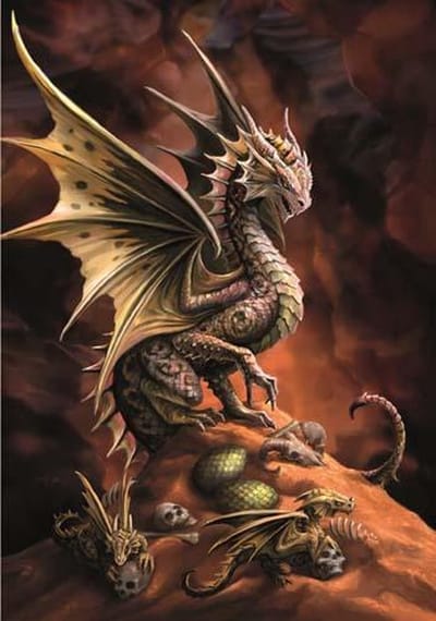 Anne Stokes Wenskaart Desert Dragon