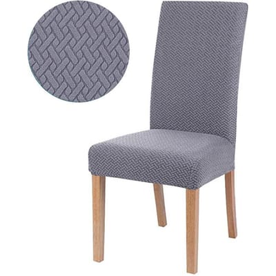 4 stuks/set Enkele Stretch Relaxfauteuil Bankhoes voor Woonkamer Effen Kleur Elastische Antislip Fauteuilhoezen All-inclusive Hoezen 1 seater gray