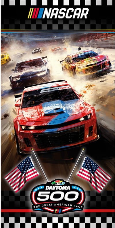 Signs USA - wandbord - dibond - Nascar - 45 x 90 cm - Daytona USA Flags