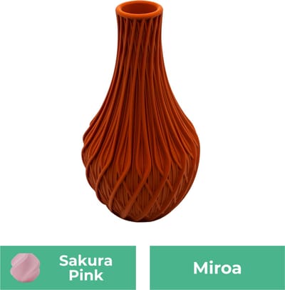 Miroa design vaas – Decoratieve vaas - Sakura Roze - 3d geprinte vaas – geschikt voor droogbloemen - 20CM