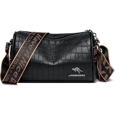 Cilindrische Tas Dames Nieuwe Trendy Dames Tas Emmer Tas Schoudertas Casual Eenvoudige Cilindrische Crossbody Tas black