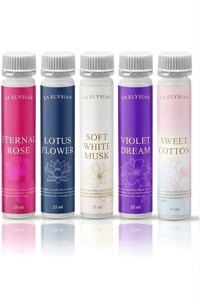 La Elysian Wasparfum Proefpakket – 5 x 25ml - 5 Unieke Geuren voor een Frisse en Luxe Was