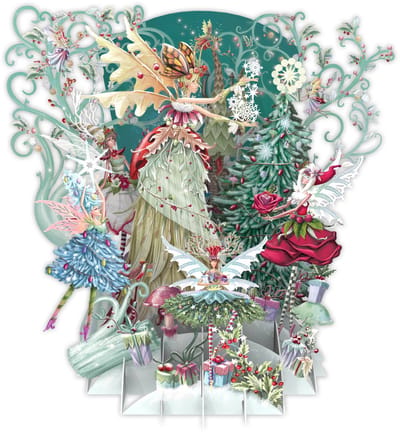 3D-Pop Up Wenskaart The Fairy Queen - Laser gesneden kerstkaart