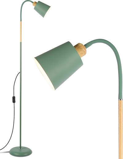 ANTENLICHT Industriële Vloerlamp Groen - Trapeziumvormige lampenkap - E27 fitting MAX60W - excl. lichtbronnen