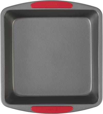 Vierkante Bakpan 8x8 Inch - Antiaanbak, Siliconen Grepen, Perfect voor Cakes en Brownies