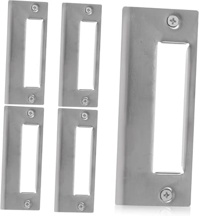 Sluitplaat Nachtschoot - Deurversteviging Plaat - Deur Reparatie - Roestvrij Staal - 11x4.4cm - Zilver