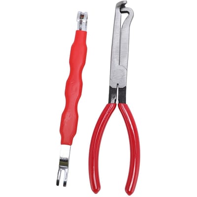 2 STKS Draadconnector Verwijdergereedschap Elektrische Terminal Ontkoppelingsscheider Tang voor Auto Brandstofleiding red