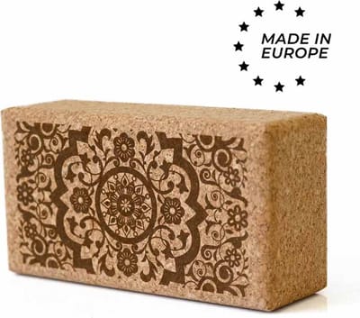 Love Generation - Eco Yogablok Kurk - Mandala - Zwart