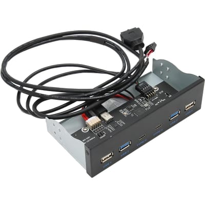 USB3.1 Frontpaneel Header GL3523 Chip Hoge Snelheid 5Gbps 6 Poorten 19PIN naar Type C Frontpaneel voor black