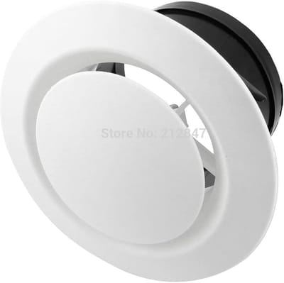 Adjustable Disc Type Round Air Vent Grille Outlet Ventilation Cover Flange White - 75-200mm Mounting Diameter - Verstelbare Disc Ventilatie Cirkel Luchtventilatie Grille Deksel