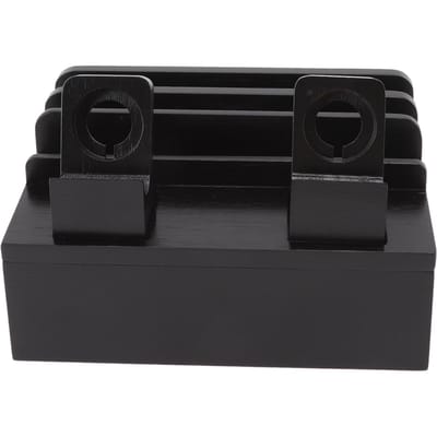 Bamboe Laadstation Multifunctioneel 5 Poorten Laadstation Rek voor Telefoons Tablets Horloges zwart