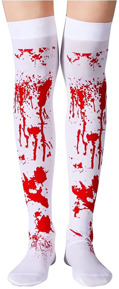 Dailygoods - Halloween skelet kousen - Enge schedel bot sokken - Voor een griezelige look - Dijen hoge panty kousen - Horror cosplay accessoires - Per...