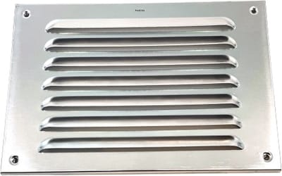 TQ4U Ventilatierooster Aluminium 215 x 150 mm – Schoepenrooster – Glanzend Gepolijst – Muurrooster Binnen