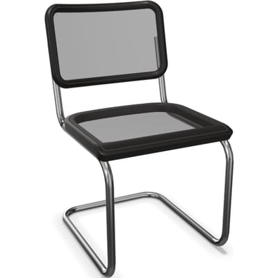 Thonet S  32 N Cantilever stoel - zwart gebeitst - zonder glijders