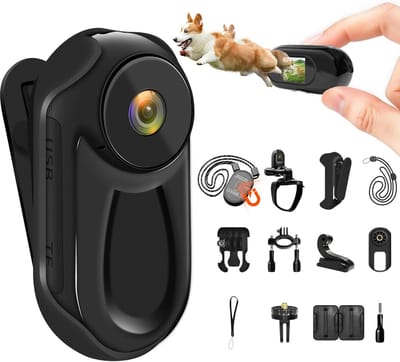 Mini Actiecamera - Draagbare Bodycam - Avonturen Vastleggen - Ultra Draagbaar Ontwerp - 1080p Resolutie - Zwart