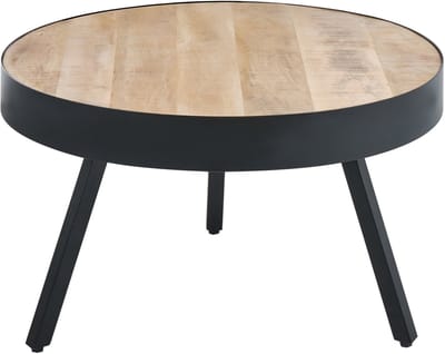 WAKITA - Salontafel - Lichtbruin/Zwart - Mangohout