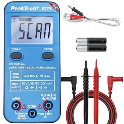 Digitale multimeter met auto-range functie en 4000 Count LCD-display