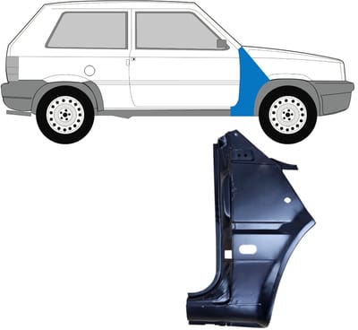 Reparatiepaneel voorspatbord voor Fiat Panda 1980-2002 / Rechts