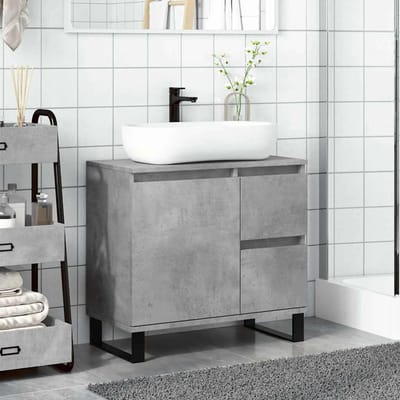 vidaXL - Badkamerkast - 65x33x60 - cm - bewerkt - hout - betongrijs