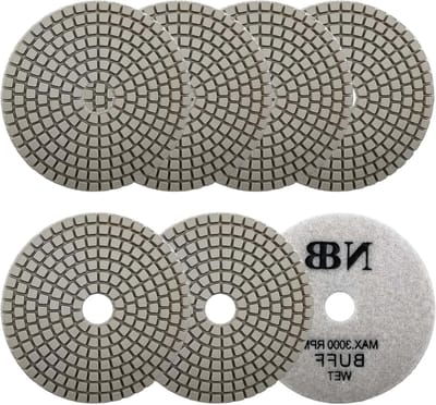 Diamant polijstpads - Renovatieschijf schuur - Nat polijsten - 3mm werklaagdikte - 100mm 7 stuks - Niet gespecificeerd