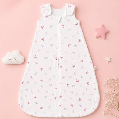 Ergobaby Slaapzak Classic Windsong - 0-6 mnd - met rose / lila