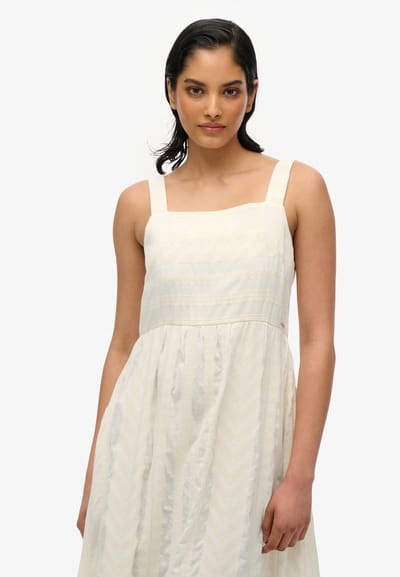 Superdry - Statement gelaagde maxi-jurk - Dames - Jurken