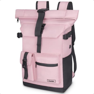 SnelShoppen - Rolltop Backpack - Waterdichte Laptop Rugzak - Groot voor Mannen en Vrouwen - Reisrugzak met Laptopcompartiment tot 17.3 Inch - Perfect