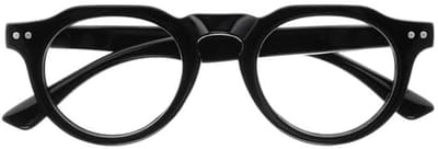 Blauwlichtfilter Leesbril met Plat Bovenstuk - Unisex - Veerscharnieren - +1.00