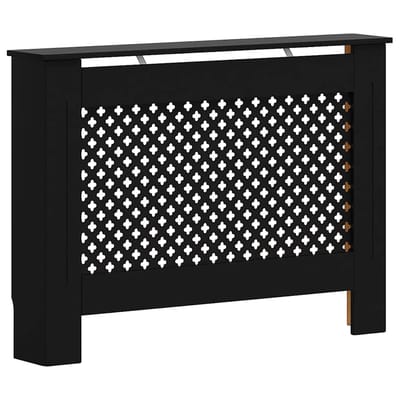 vidaXL Radiatorombouw 112x19x81,5 cm MDF zwart