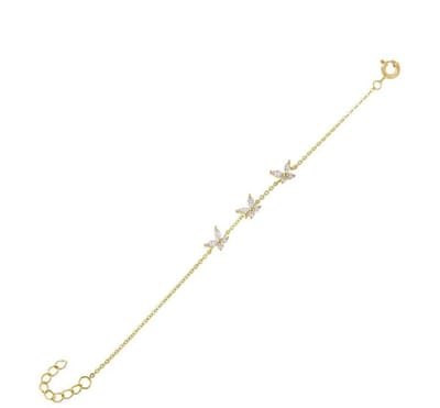 Vlinders armband | goud gekleurd | 925 Sterling