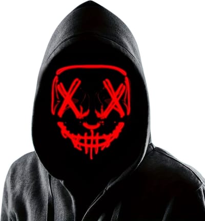 Nivard Halloween Masker - Volwassenen - Enge Maskers - Horror Masker - Led Masker - Rood