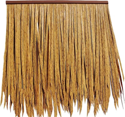 Kunstmatige rieten dak - Decoratieve begroeiing - Tuindecoratie creëren - Weerbestendig polymeer - 2 stuks 0.5x1m - Natuurlijk
