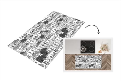 Keukenloper - Loper keuken - Patronen - Athene - Huis - 120x60 cm - Keukenloper vinyl