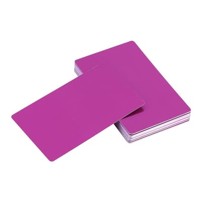 Dailygoods- Visitekaartjes 50 stuks - Aluminiumlegering - Onbewerkt - Zwart - Glad - Afmetingen 86 x 54 x 0,22 mm - Metalen Visitekaartjes