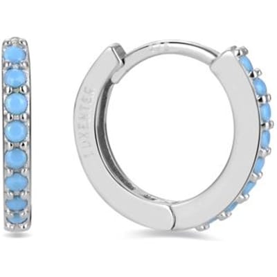 Luxenter 925 Sterling Zilver met Turkoois gerhodineerd oorbellen - Valarys
