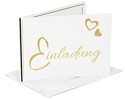 Exclusieve Uitnodigingskaarten met Gouden Reliëf - 10 Stuks