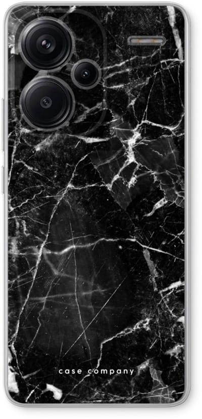 Case Company® - Hoesje geschikt voor Xiaomi Redmi Note 13 Pro plus hoesje - Zwart Marmer - Soft Cover Telefoonhoesje - Bescherming aan alle Kanten en Schermrand
