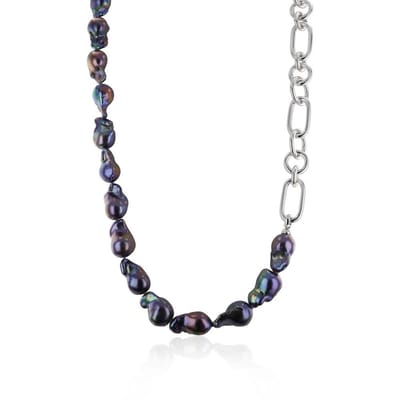 Luna-Pearls - 219.0034 - Ketting - Dames - 925er Zilver gerhodineerd - Zoetwatercultuurparel