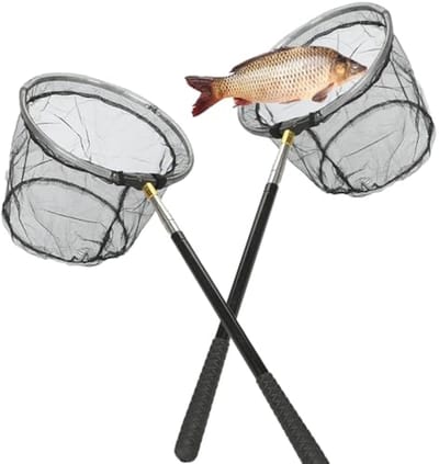 Vlindernet, schepnet voor vissen – telescopisch uittrekbaar van 40,5 tot 151,5 cm – 2 stuks