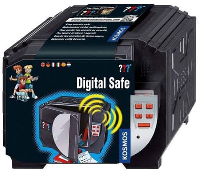 KOSMOS Spy Labs Digital Safe - Bouw Je Eigen Digitale Kluis - Elektronisch Codeslot met Alarm en Spraakfunctie - Bewaar Geheime Documenten en Schatten - STEM Bouwset - Vanaf 8 Jaar