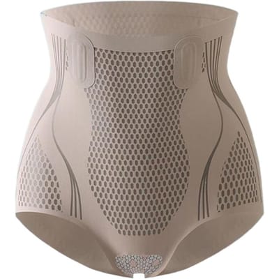 Dames Ondergoed Hoge Taille Buikcontrole Postpartum voor Vrouwen Vormgevend Butt-lift Ondergoed met Goed Ademend Vermogen Slank M koffie