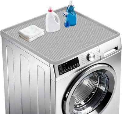 Beschermmat voor wasmachine en droger, antislip waterdichte siliconen mat, duurzaam en gemakkelijk te reinigen, 68 x 68 cm, ideaal voor wasgoed en apparatuur