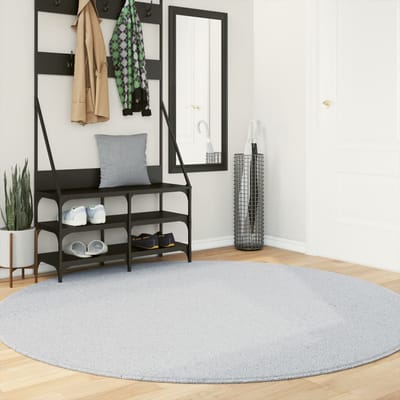 vidaXL - Vloerkleed - HUARTE - laagpolig - zacht - wasbaar - Ø - 200 - cm - grijs