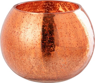 J-Line theelichthouder Bal Craquelé - glas - goud - large